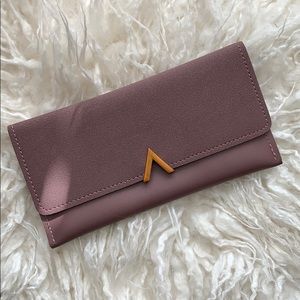 Anthropologie Taupe Purple Envelope Wallet…